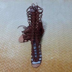 Women's Carlos Santana Zip up/Lace up Sandals. Size 5 US. NEW. Super cute!